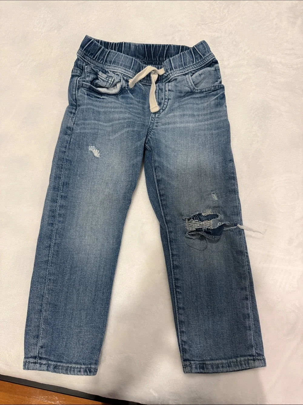 GAP Girls Light Blue Distressed Pull-On Jeans